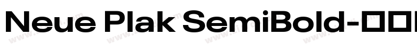 Neue Plak SemiBold字体转换
